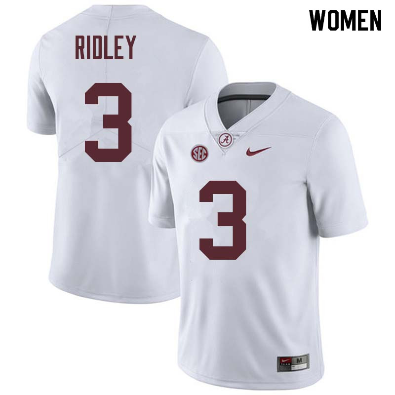 Alabama Crimson Tide Women's Calvin Ridley #3 White NCAA Nike Authentic Stitched College Football Jersey TU16S85KA